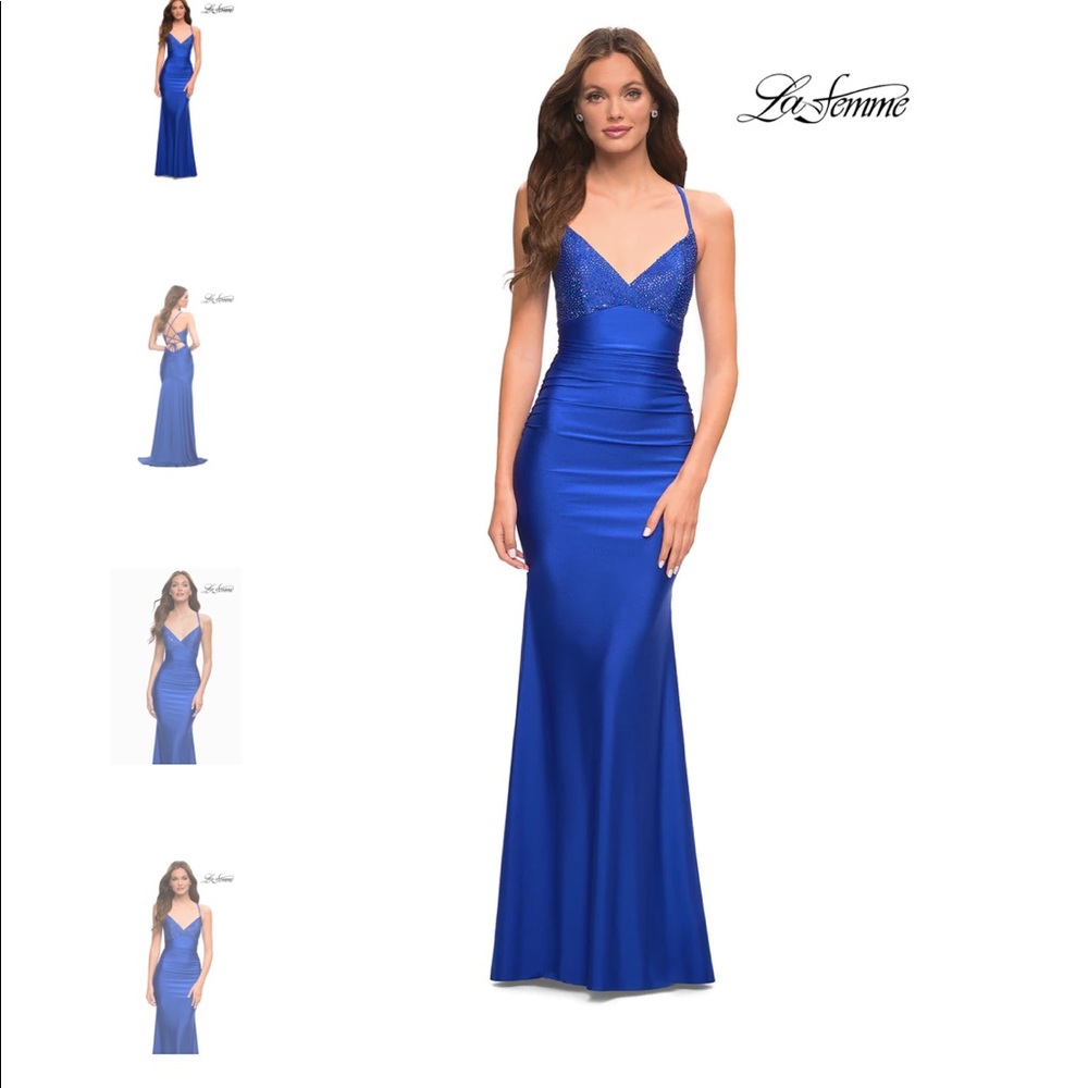 Style 30503 la femme royal blue prom dress!